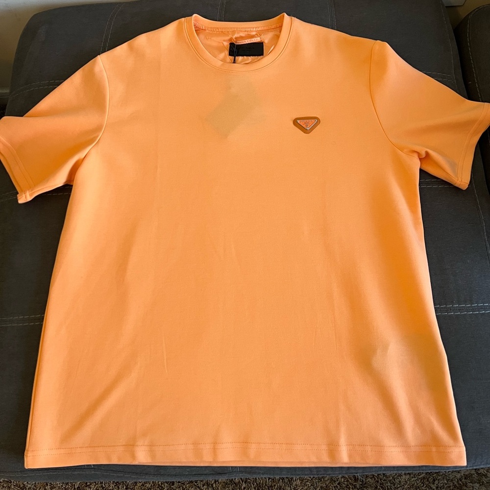 Prada | Shirts | Prada Tshirt Xl Orange | Poshmark